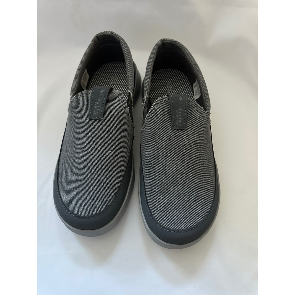 Columbia Youth PFG Boat‎ Shoes Size 4 Gray Slip On Comfort